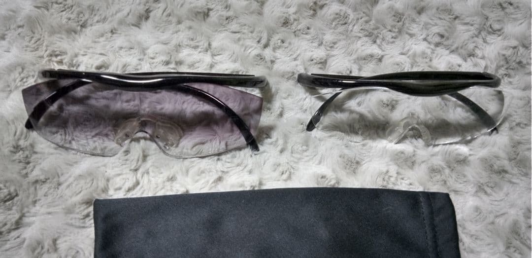 ２個　ハズキルーペ　ラメ入り　ブラック 　黒