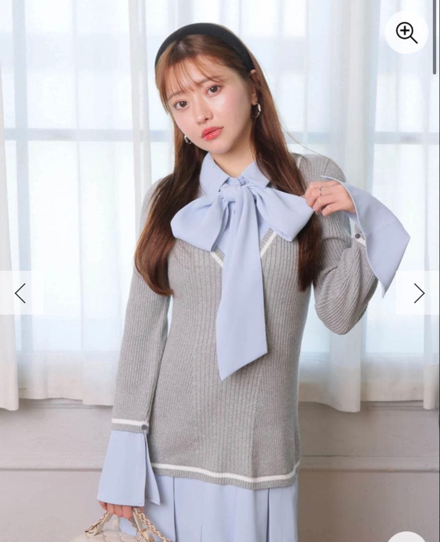 LIP SERVICE リップサービス シャツドッキングプリーツワンピース