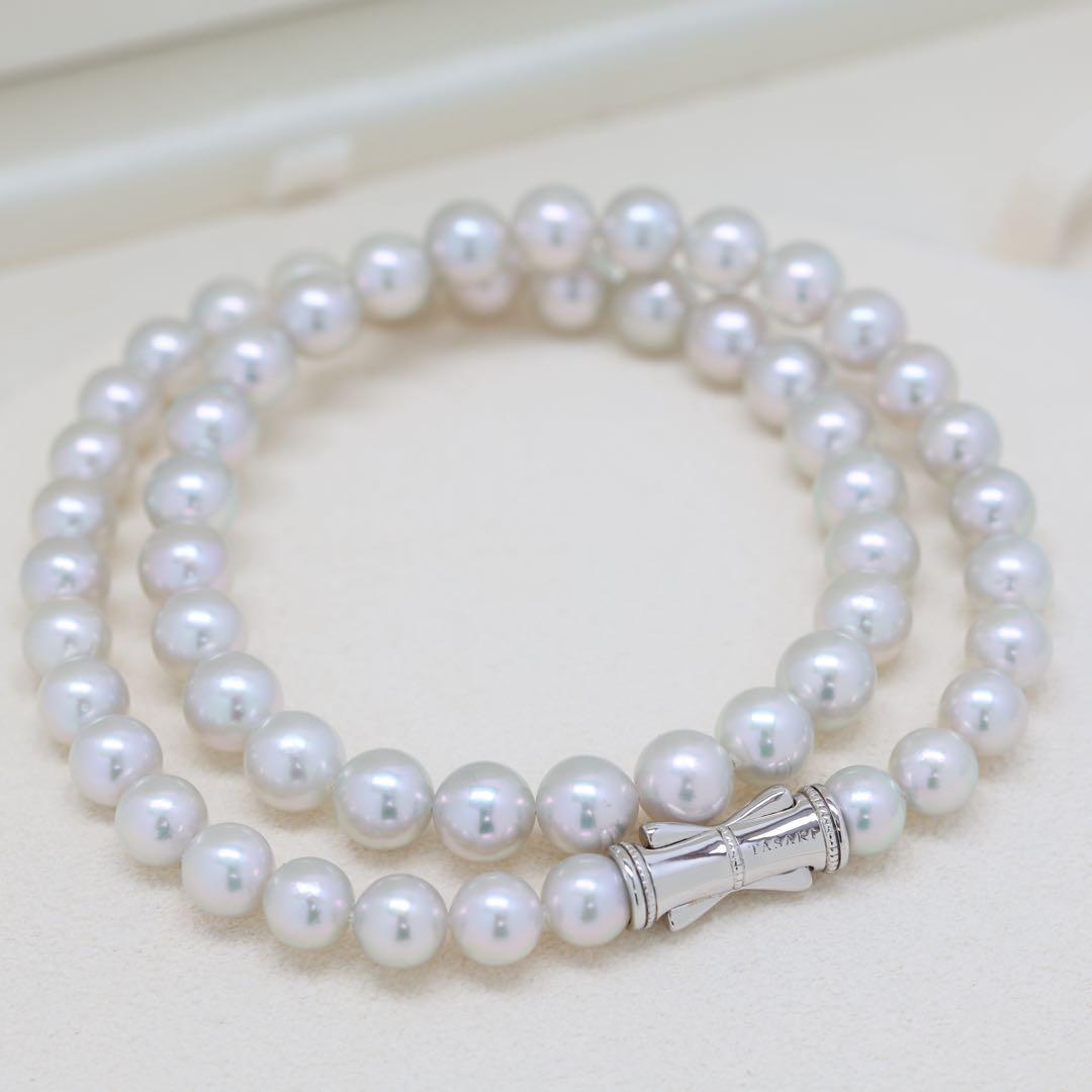 現行クラスプ✨証明書付き✨TASAKI タサキ グレーパール ネックレス8mm