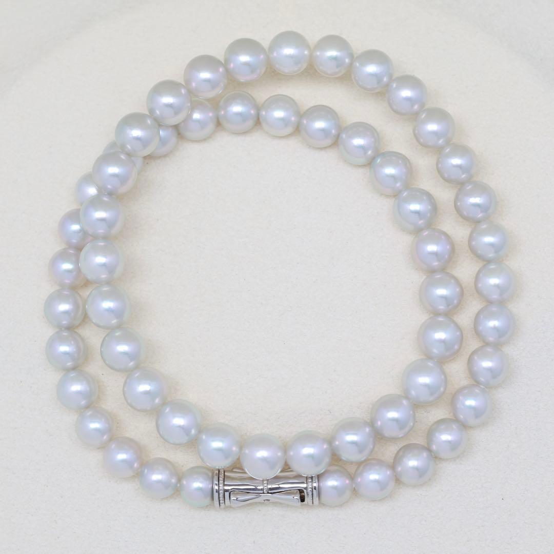 現行クラスプ✨証明書付き✨TASAKI タサキ グレーパール ネックレス8mm