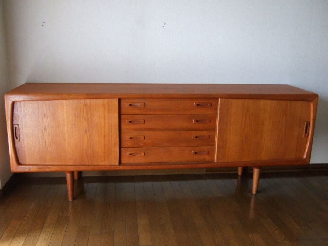 北欧 デンマーク ヴィンテージ チーク サイドボード キャビネット