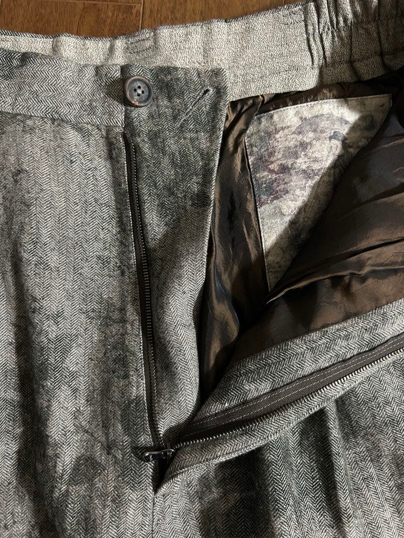 ZIGGY CHEN 24AW 花柄 プリーツパンツ 46