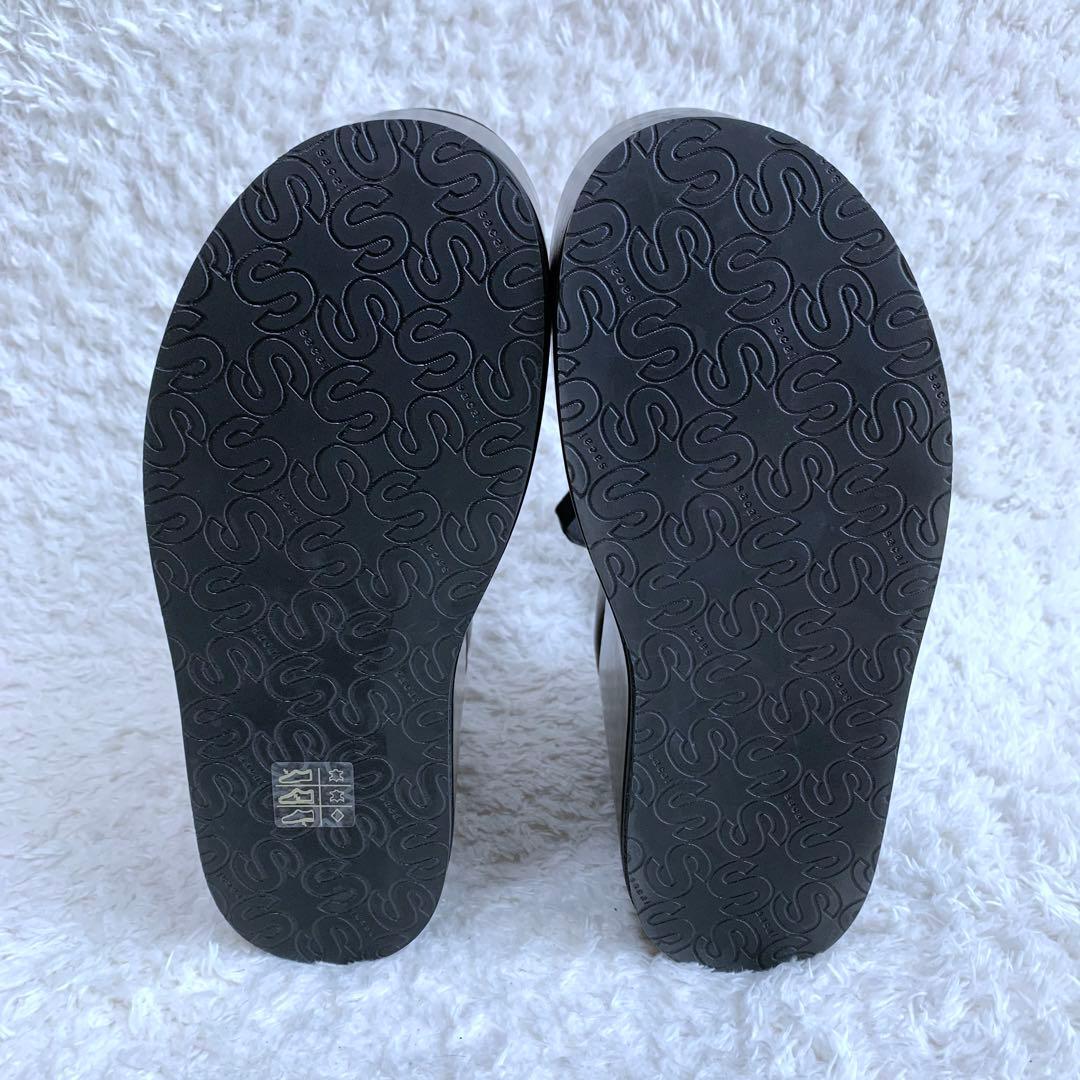 美品 sacai レザー プラットフォーム 厚底 ストラップ サンダル 39