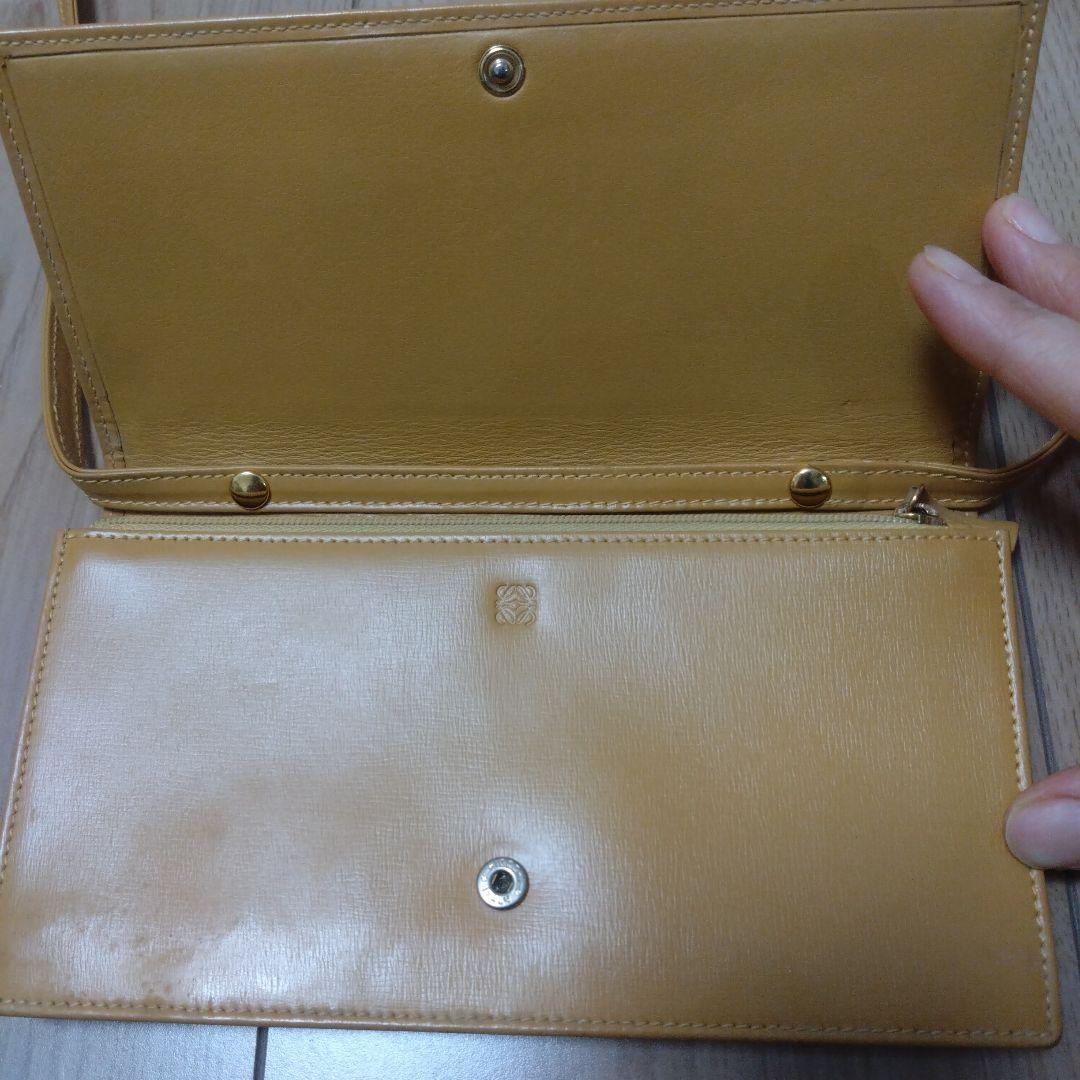LOEWE イエロー 長財布 スナップボタン式