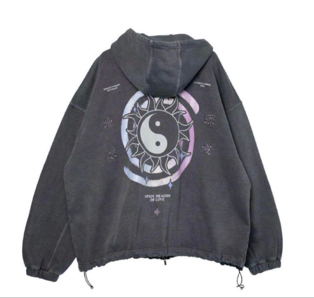 ずっと真夜中でいいのに。陰陽パーカー アウター grey Mサイズ ずとまよ