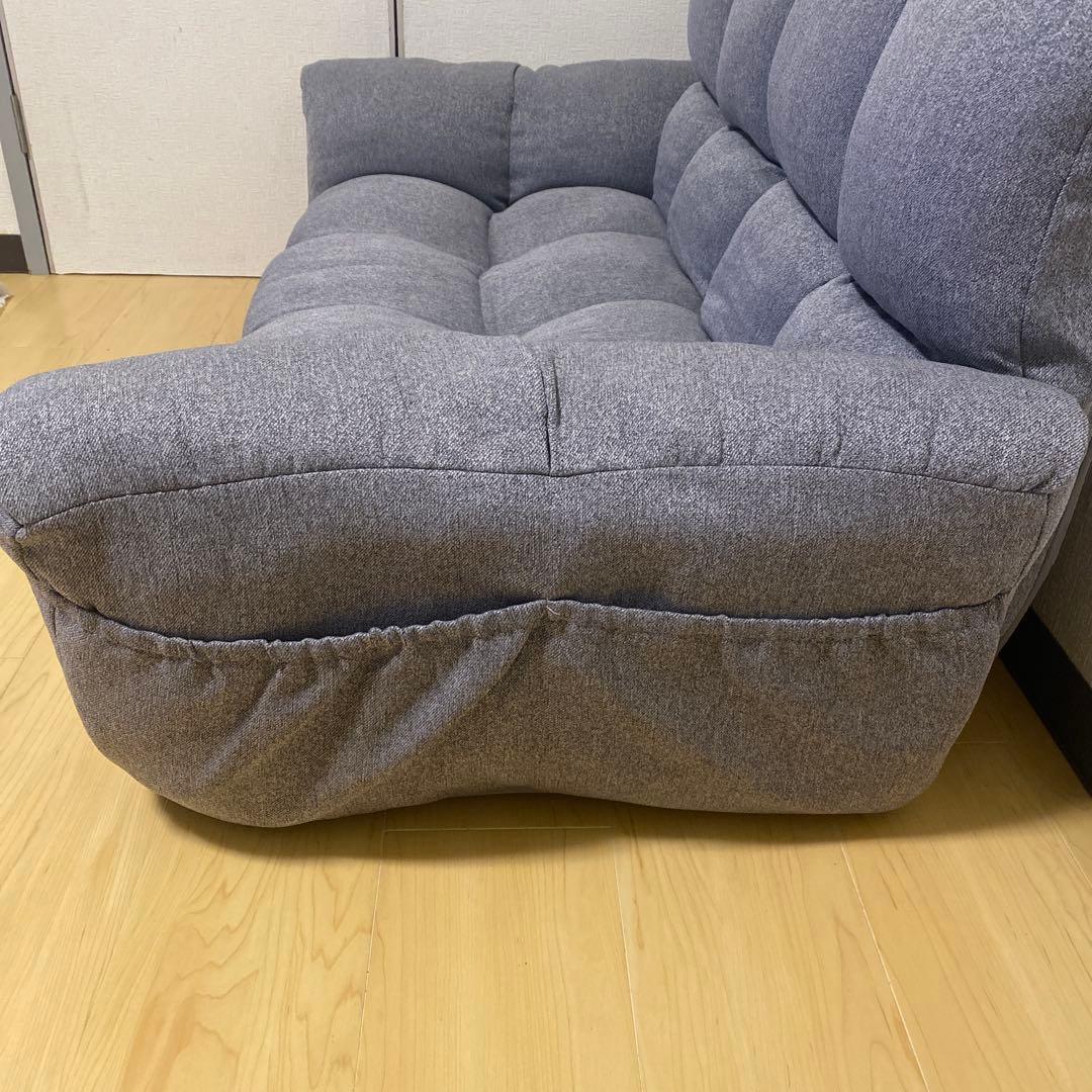 コンパクトソファ 布張りタイプ (ポケットO GY)