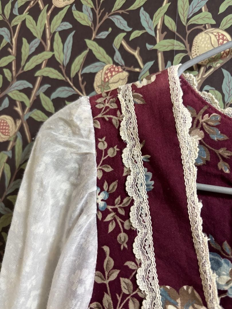 難ありリメイク推奨Gunne Sax 花柄 ヴィンテージ ワンピース