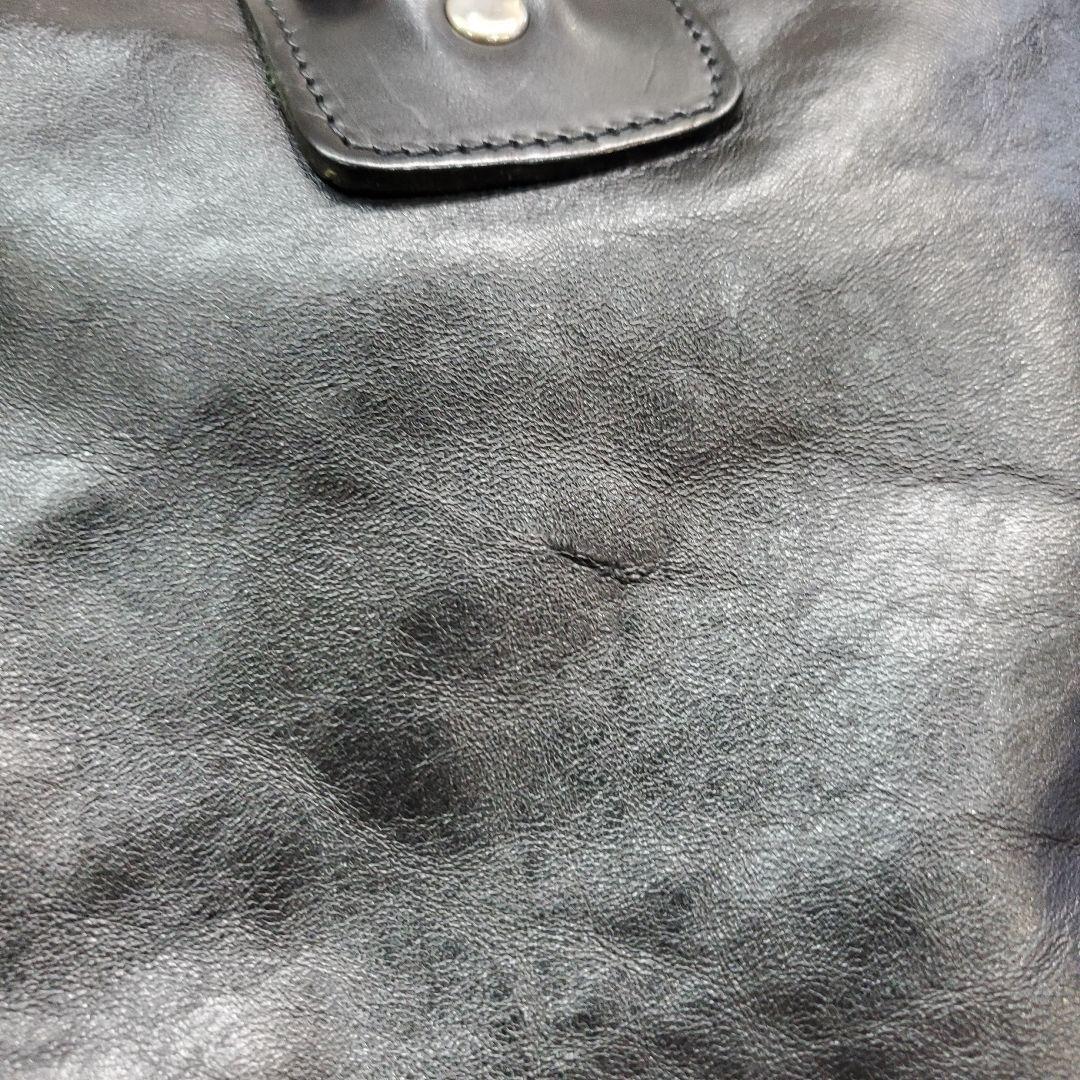 ルイスレザー 黒 レザー ボストンバッグ