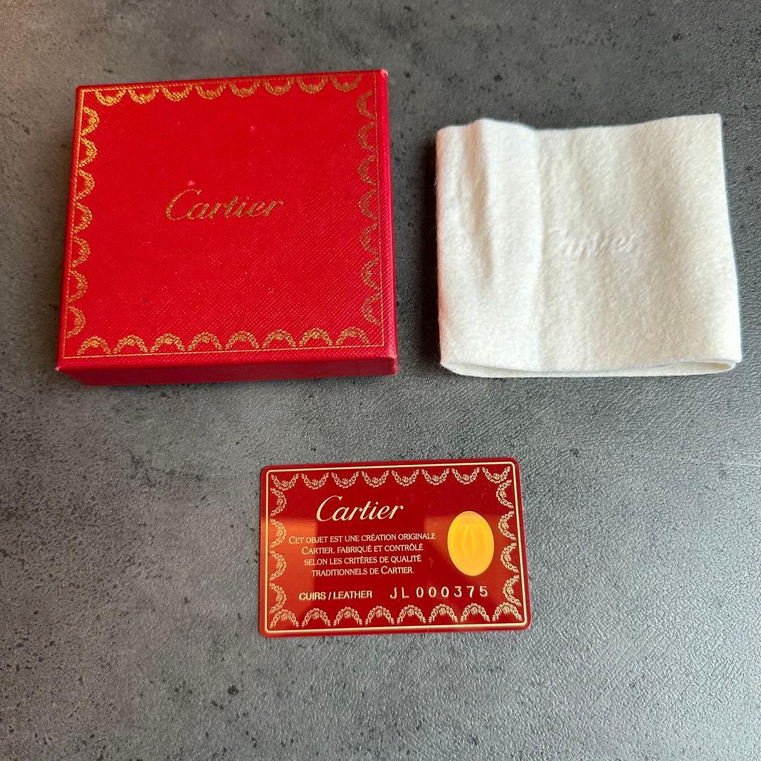 Cartier マストライン 馬蹄型 ケース 小銭入れ　ボルドー