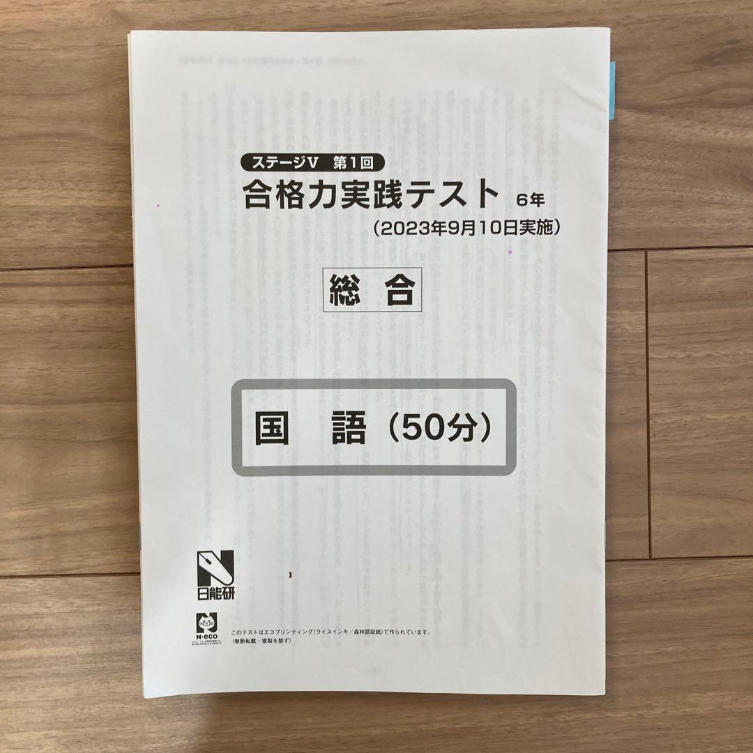 日能研 2023年下期 合格力育成テスト・実践テスト・春期夏期特別テスト