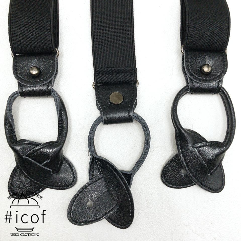 未使用✨KINDWARE フォーマル ブレイシーズ ボタン 黒 a123