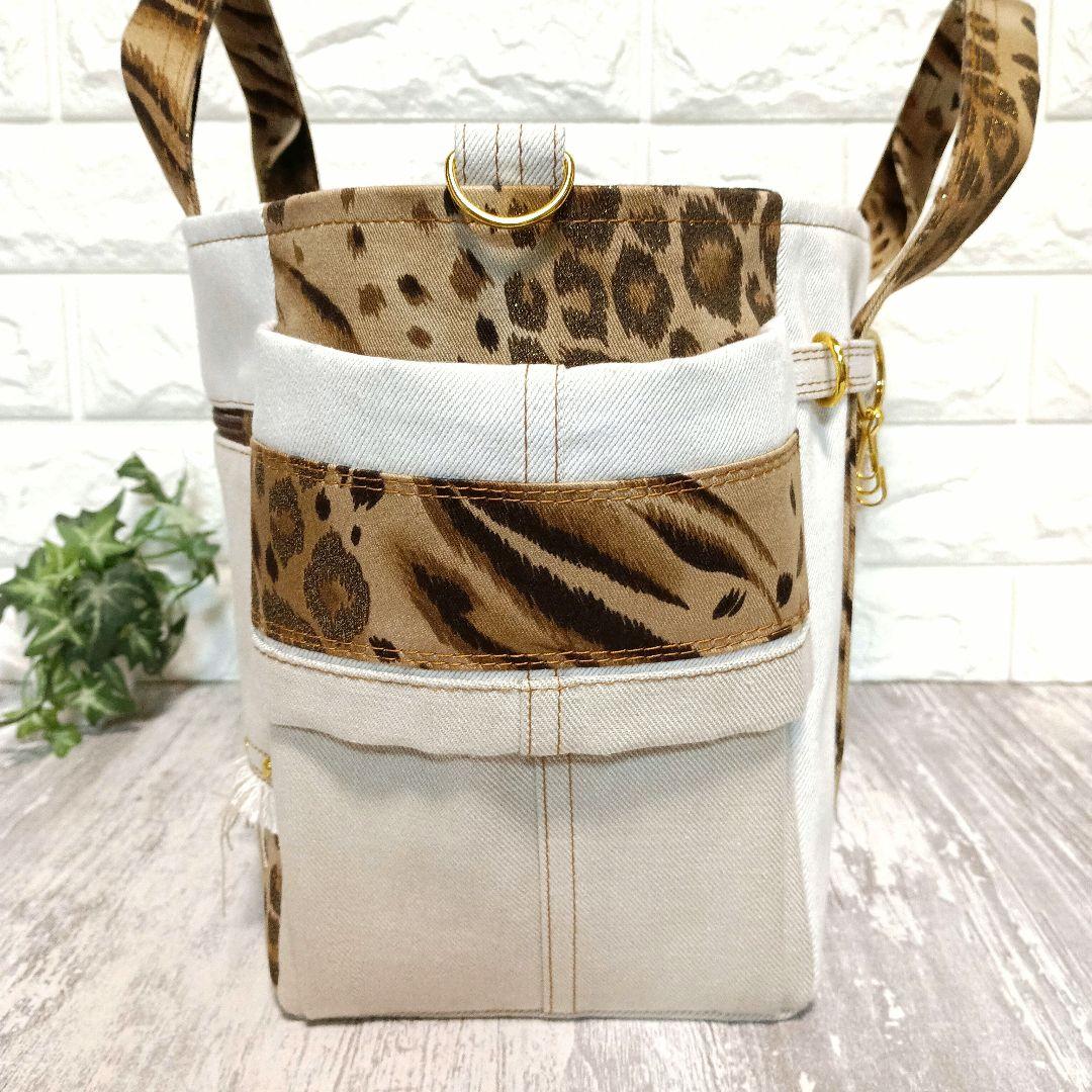 リメイクデニム★サイドポケットトートバッグM