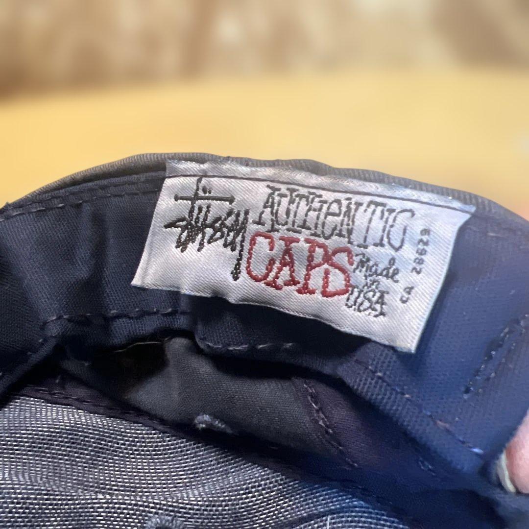 old Stussy 刺繍のSロゴ グレーキャップUSA 80s ヴィンテージ