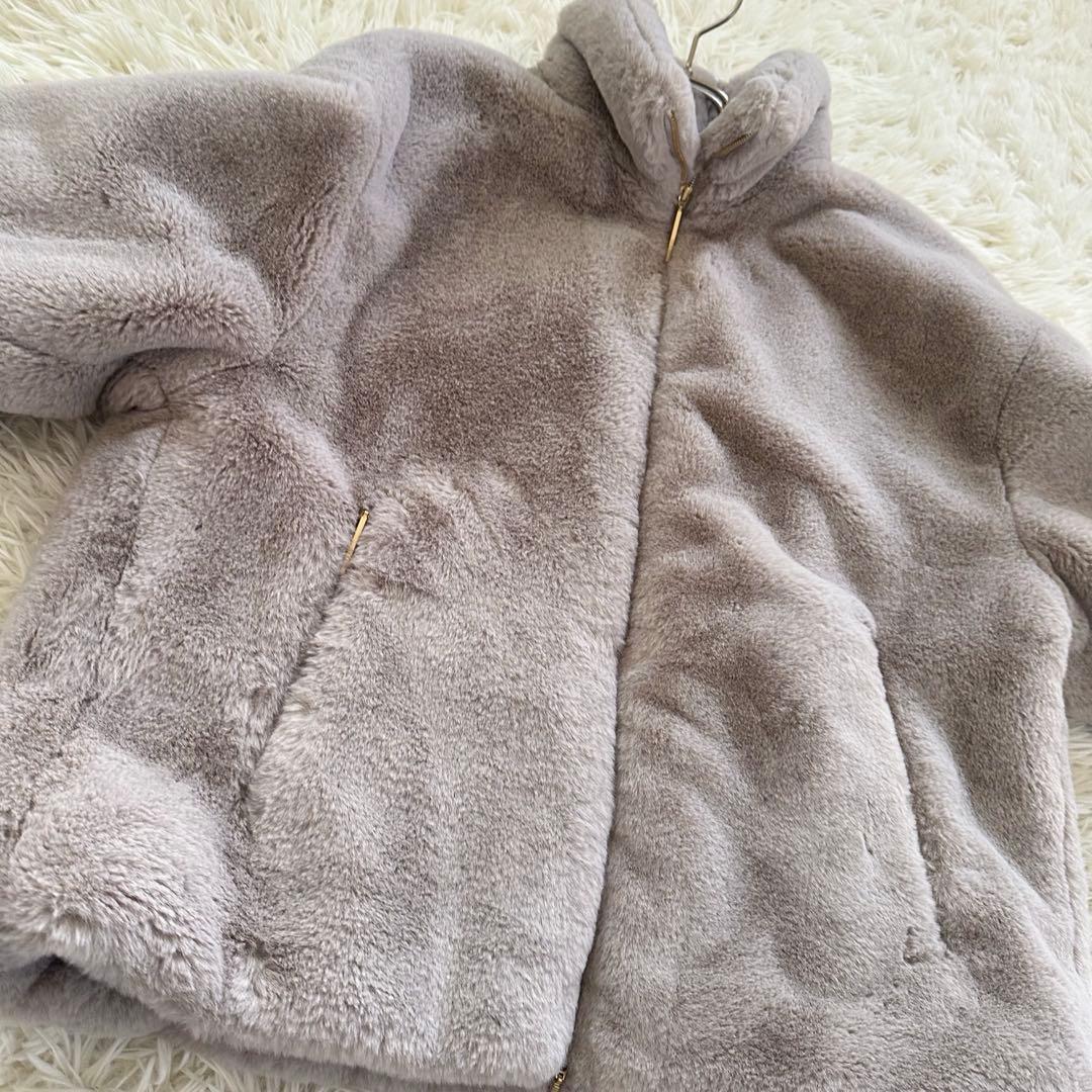 【美品】TATRAS トゥモローランド 別注 エコファーコート グレー S