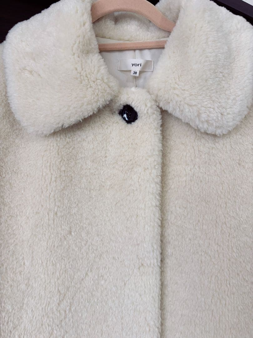 k*a様 yori アイボリー ボアジレ38ロングベスト美品ヨリ