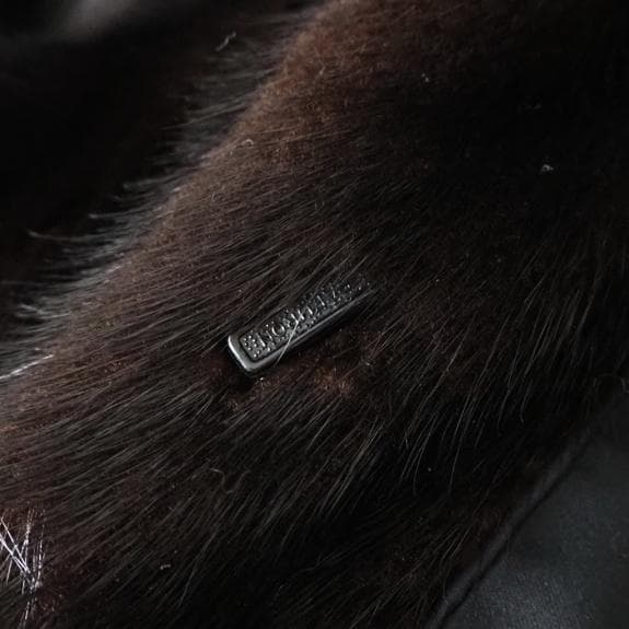 美品 SAGA MINK サガミンク 高級毛皮 銀タグ ブラック 13 XL