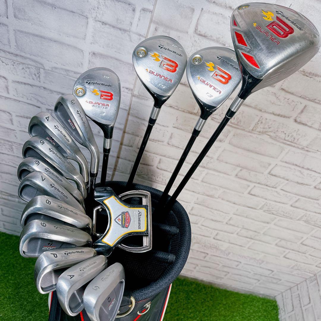 豪華15本 テーラーメイド バーナー メンズゴルフクラブセット 初心者 入門