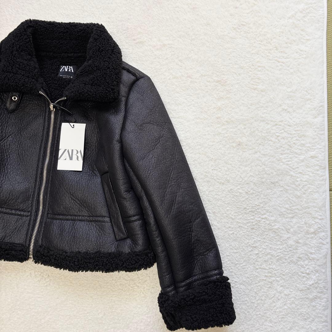 ✨新品✨ZARA ザラ フェイクムートン ダブルフェイスジャケット ブルゾン M