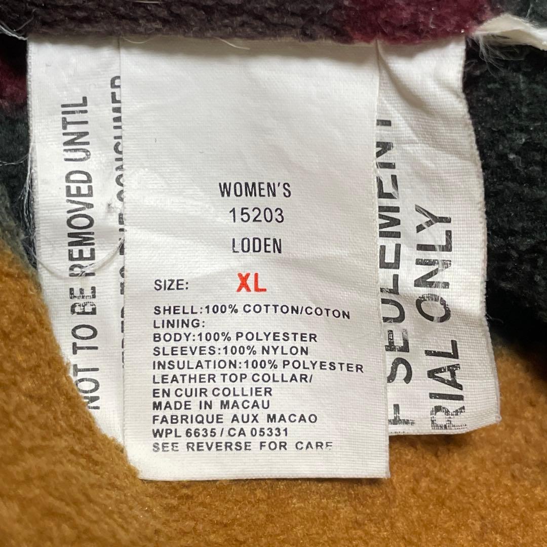 WOOLRICH 90s ワークジャケット 襟レザー 裏地ブランケット