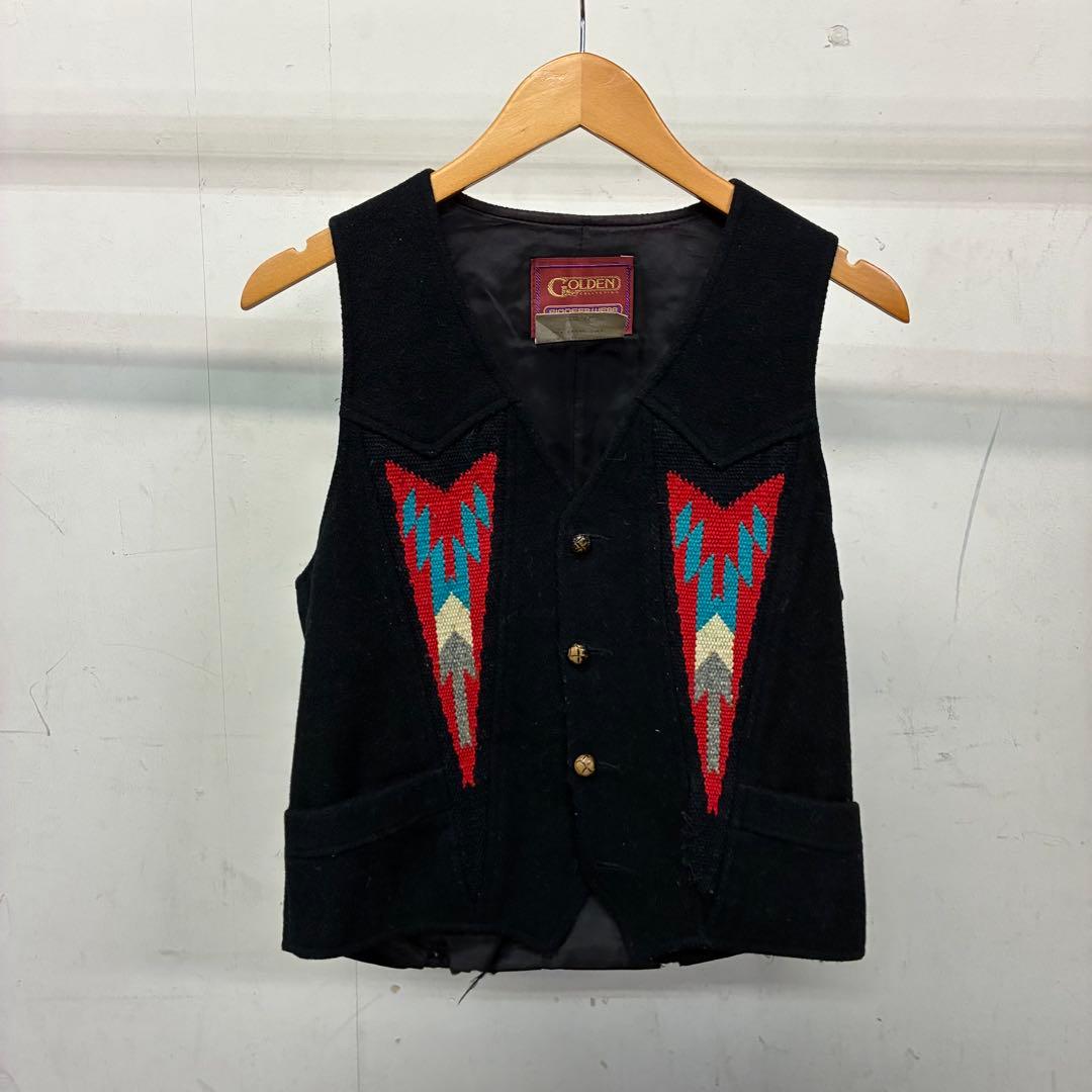 80s 90s Golden Pioneer Wear チマヨベスト オルテガ柄