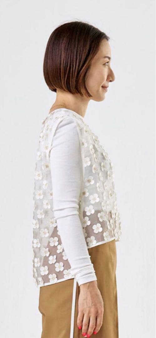 【美品】yori ヨリshirocon シロコンcloverジレ 36