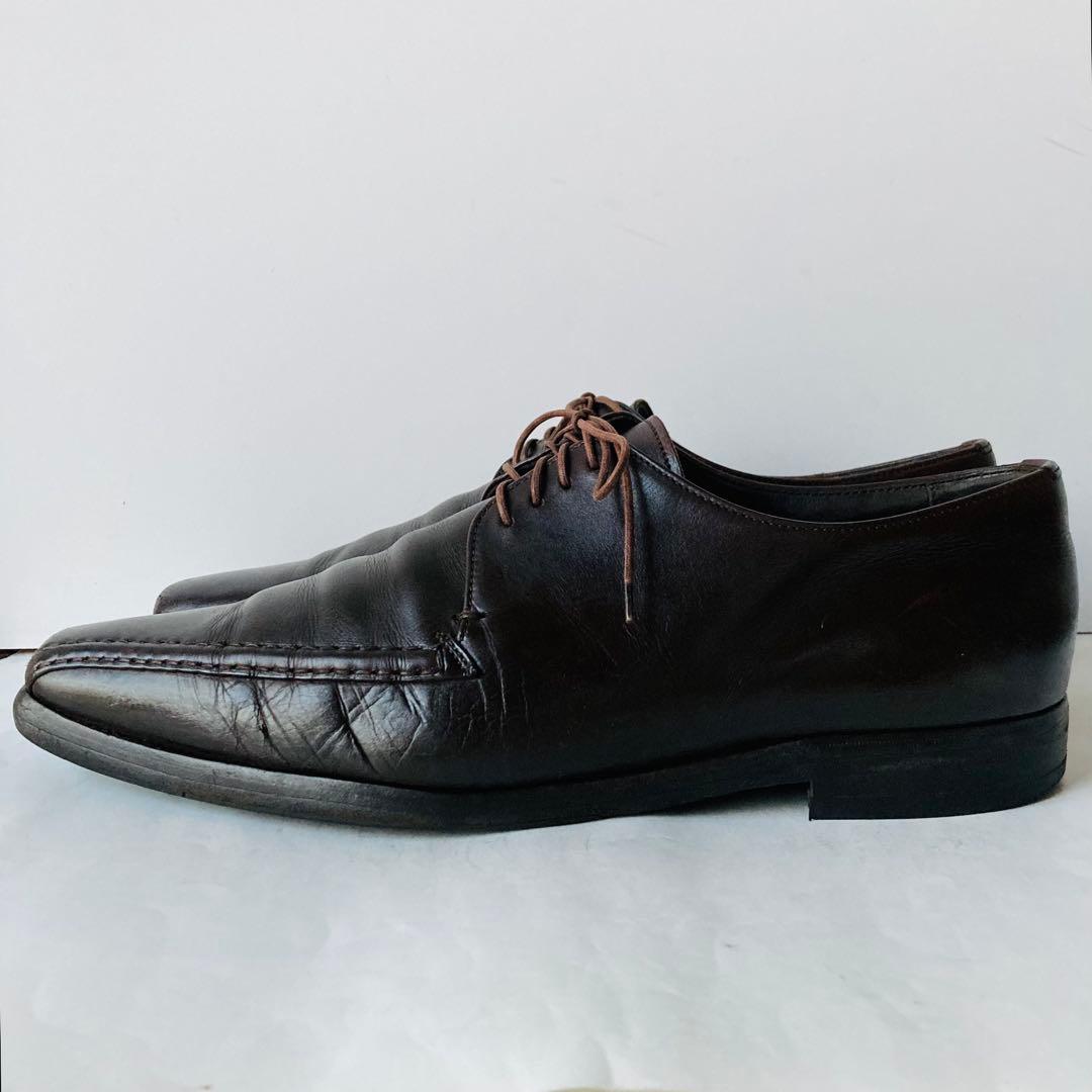 PRADA プラダ 濃茶 革靴 27cm 除菌・消臭済み