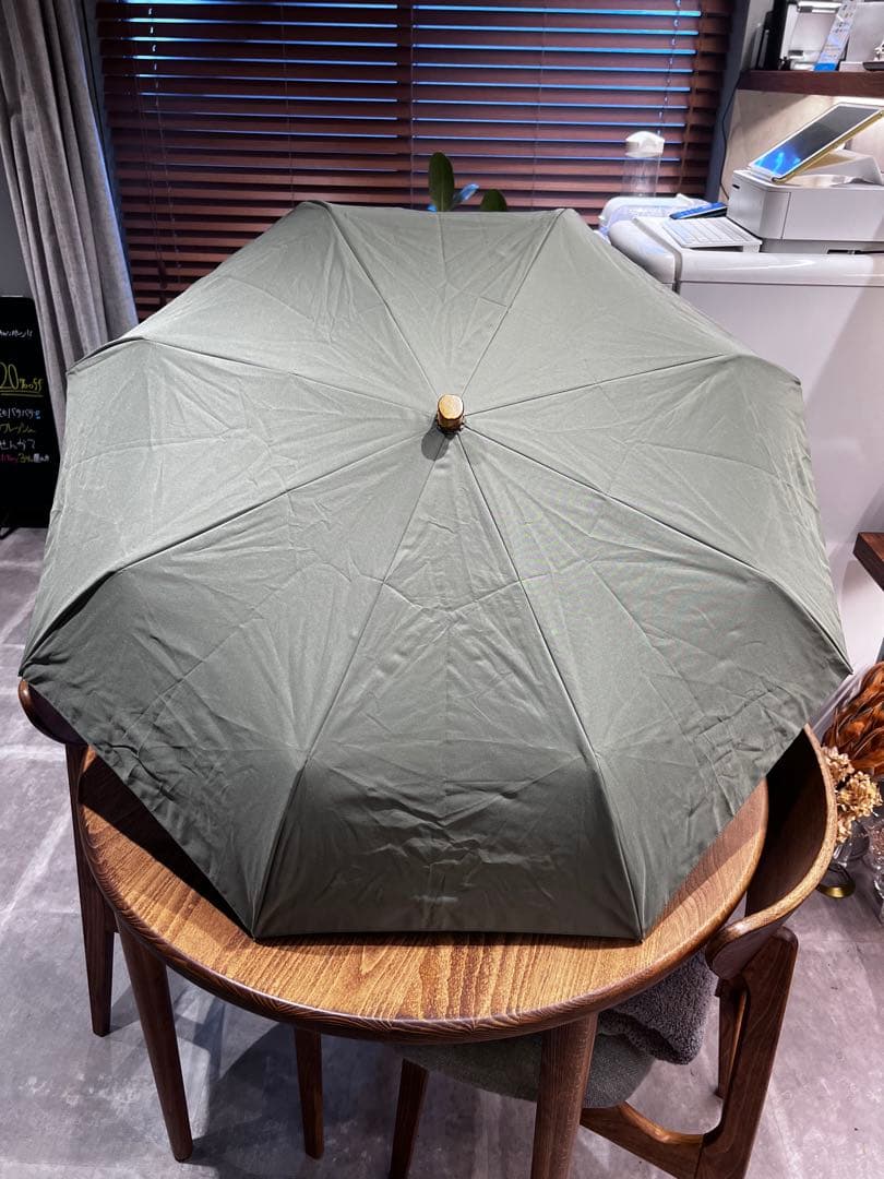untule 完全遮光100% 3段EASY 折りたたみ日傘55cmオリーブ