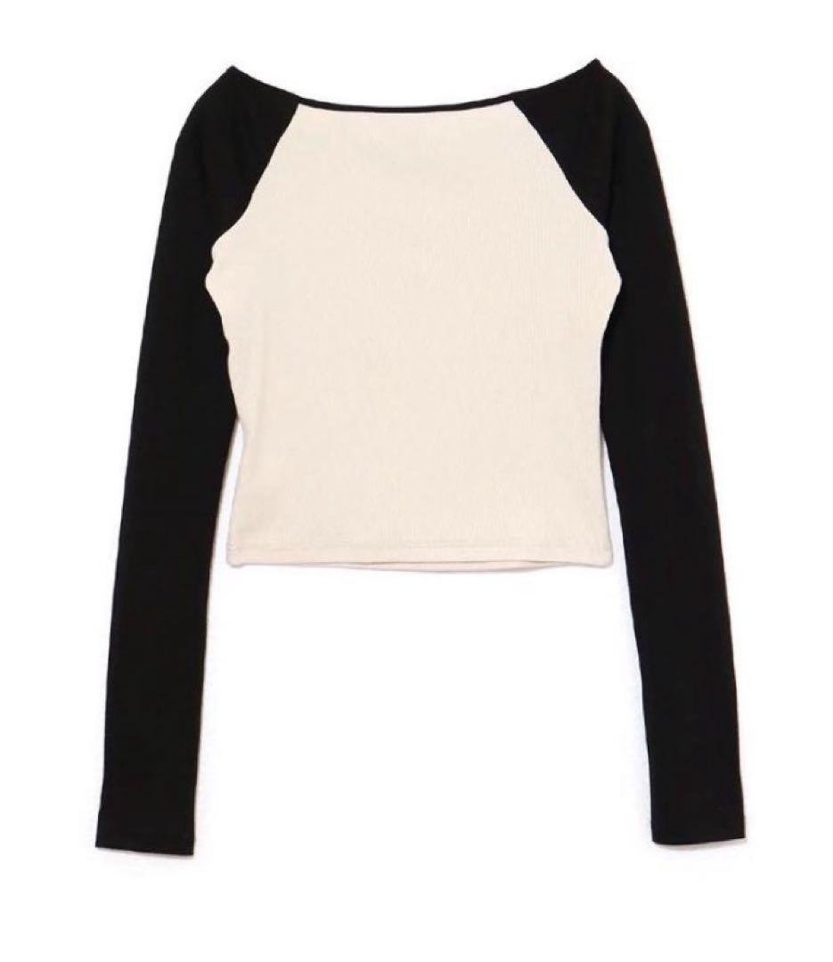 新品未使用 andmary Alma ribbon tops black