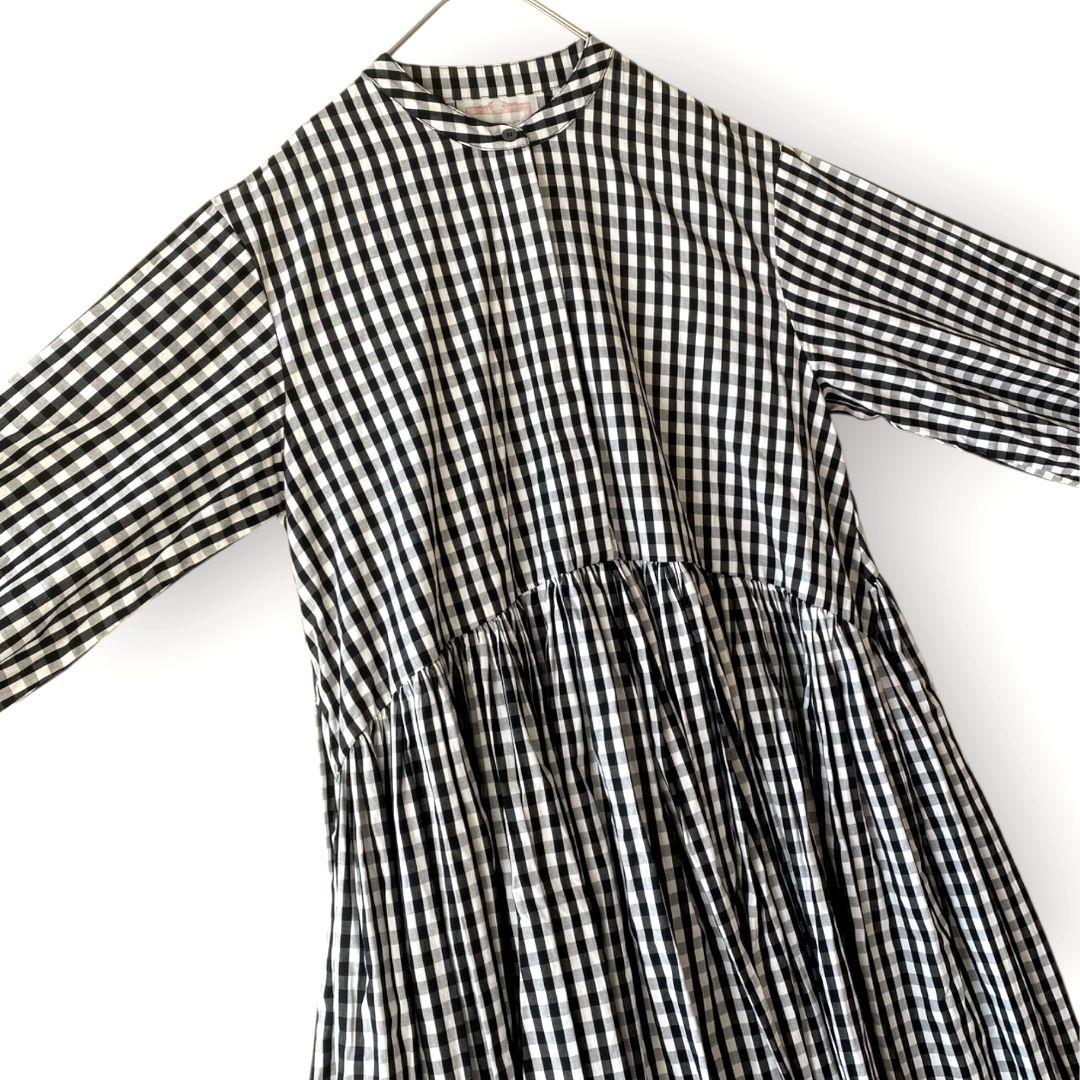 ビアズリー BEARDSLEY ロングワンピース ギンガムチェック ゆっくり