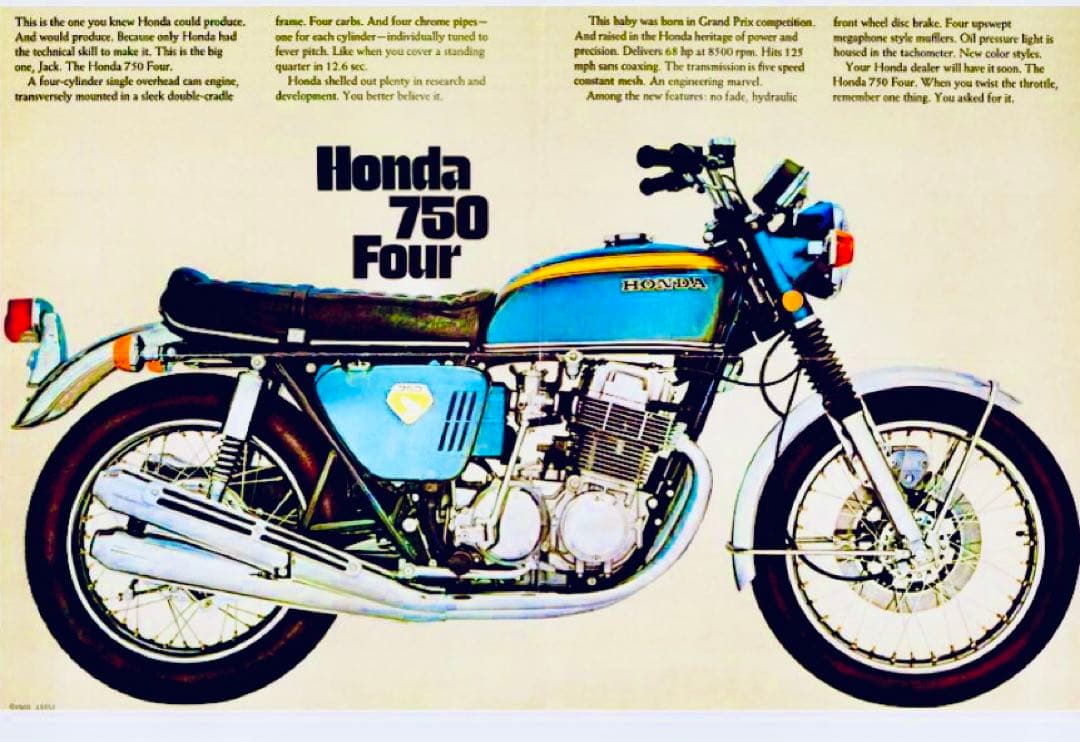 ホンダCB750 K-０♠︎貴重エナメル七宝製♠︎元祖ナナハン♠︎劇画キリン