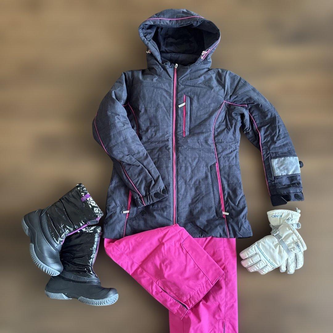 DESCENTE スキーウェア┊女性用 レディース M┊ブーツ&グローブセット