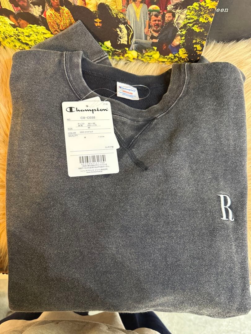 ロンハーマン×チャンピオン フレンチテリー Rロゴ スウェットプルオーバー M