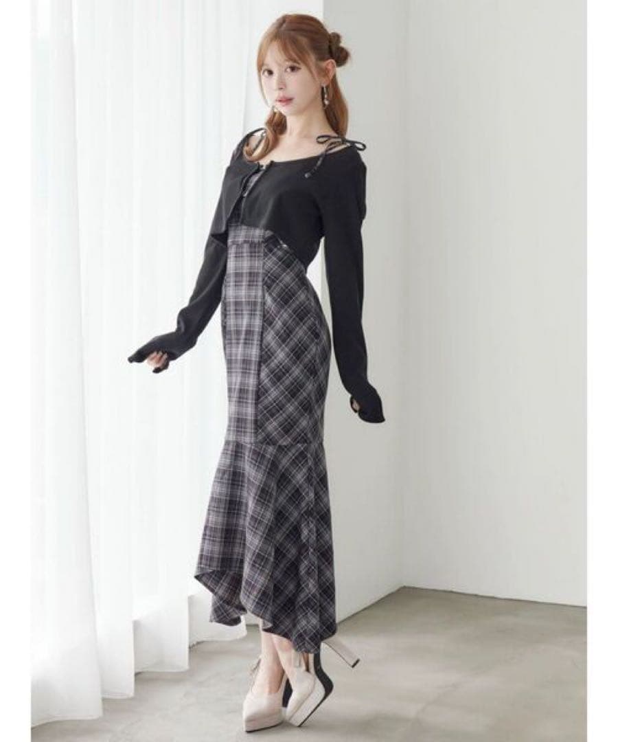 マーメイドチェックワンピース EATME