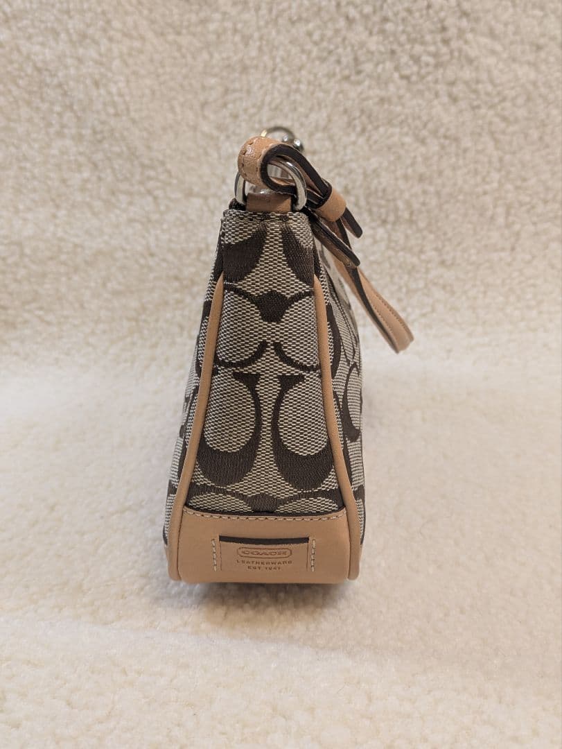 COACH シグネチャーハンドバッグ ブラウン/ベージュ