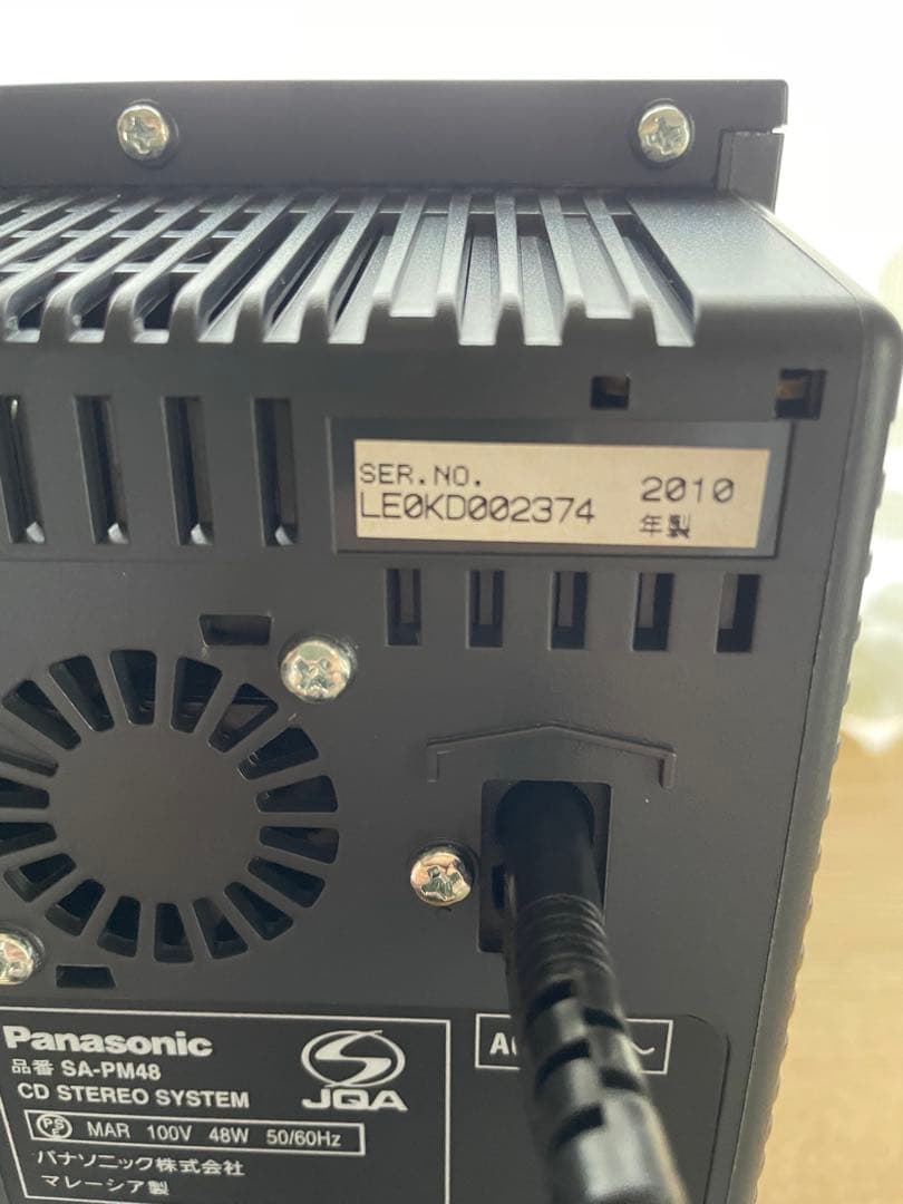 Panasonic SC-PM48-Ｋ　CDステレオシステム