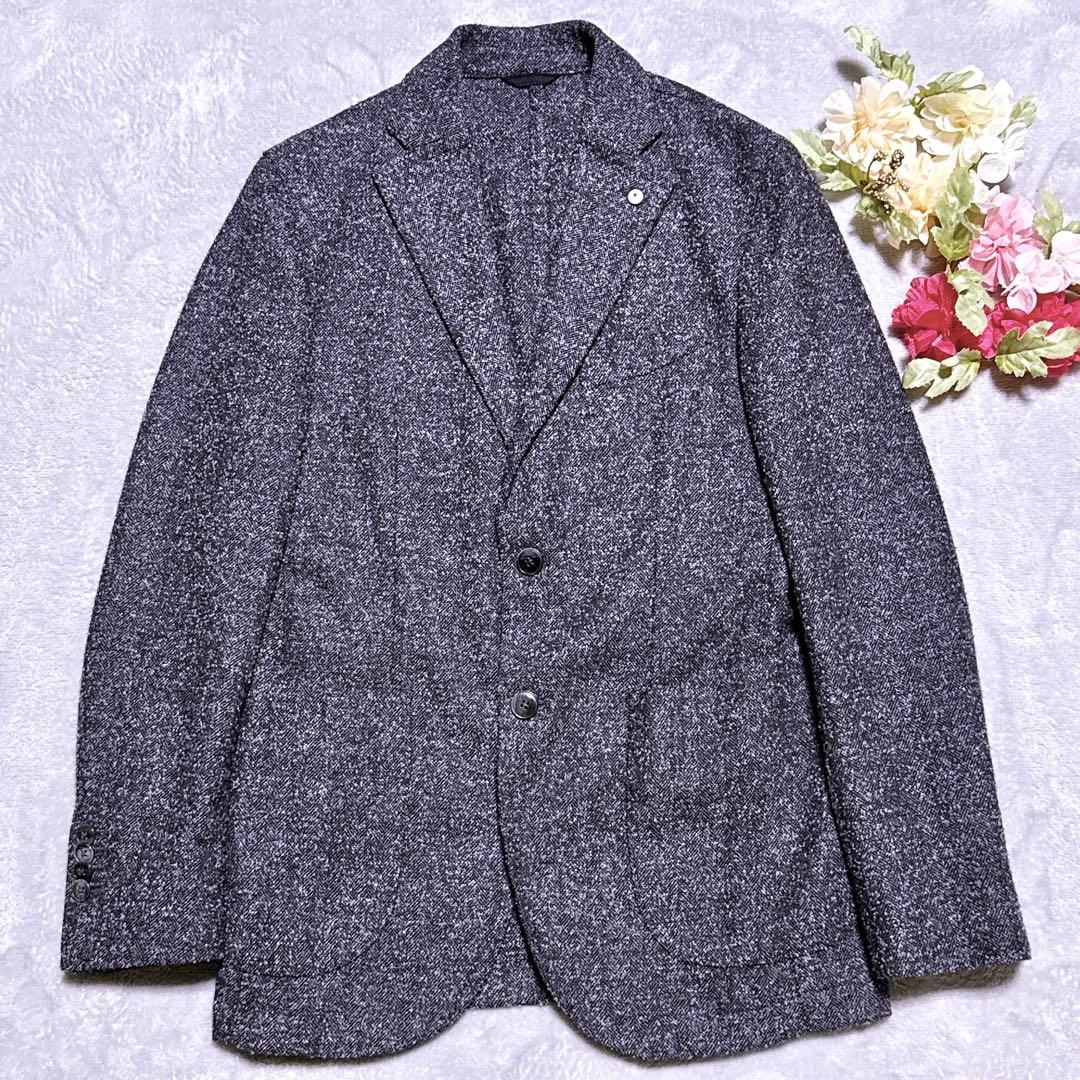 【未使用】L.B.M1911 テーラードジャケット ツイード ヘリンボーン M