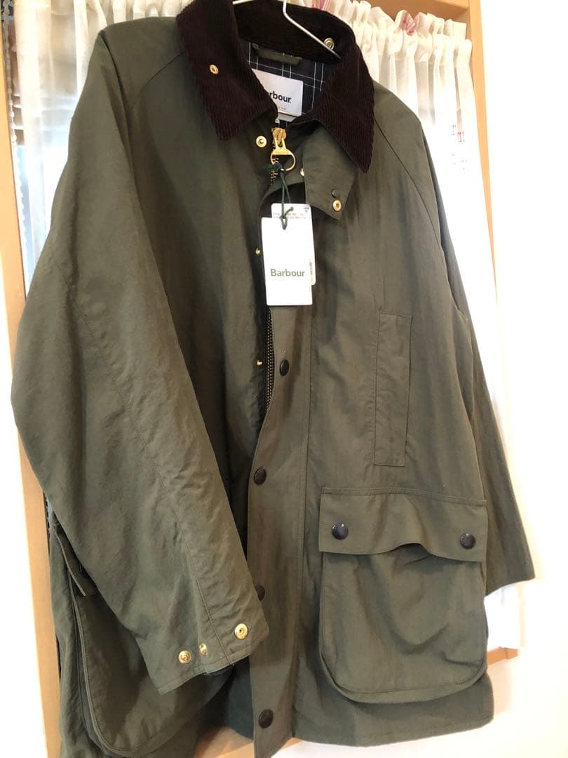 Barbour × Spick and Spanノンワックスジャケット別注タグ付