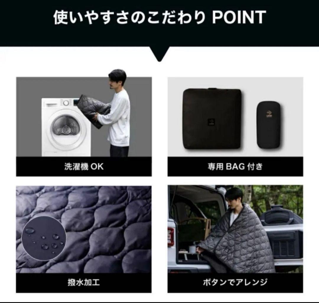 LUGH 魔法瓶ブランケット 新6層 グラフェン Sサイズ　インディゴ