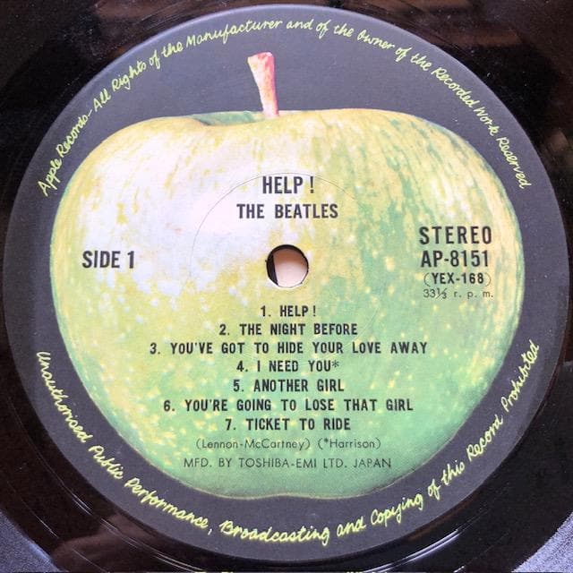 ビートルズ 4人はアイドル LP 帯付 国内盤 アップル d759y81