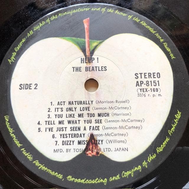 ビートルズ 4人はアイドル LP 帯付 国内盤 アップル d759y81