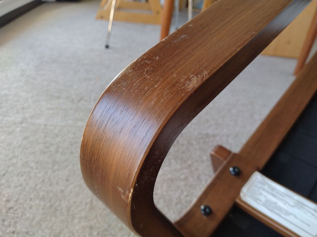 【訳あり美品】MUJI無印 ダイニングソファチェアウォールナット材/リビングでも