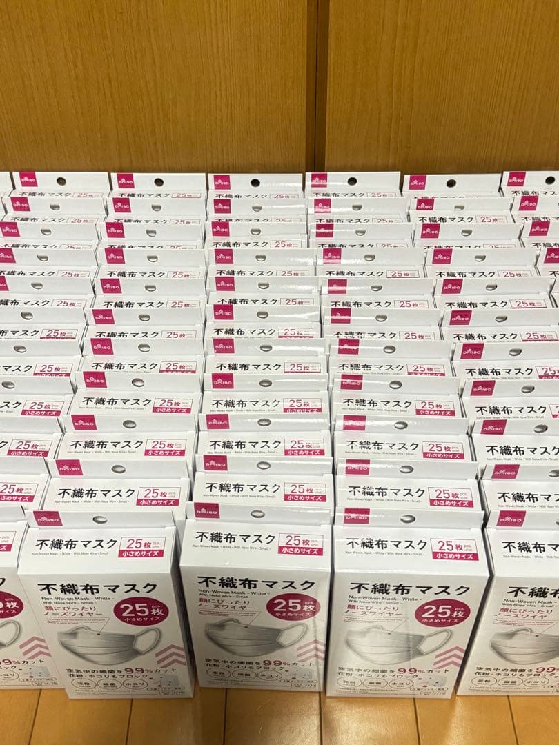 【24時間以内発送】不織布マスク 25枚入り小さめ110箱