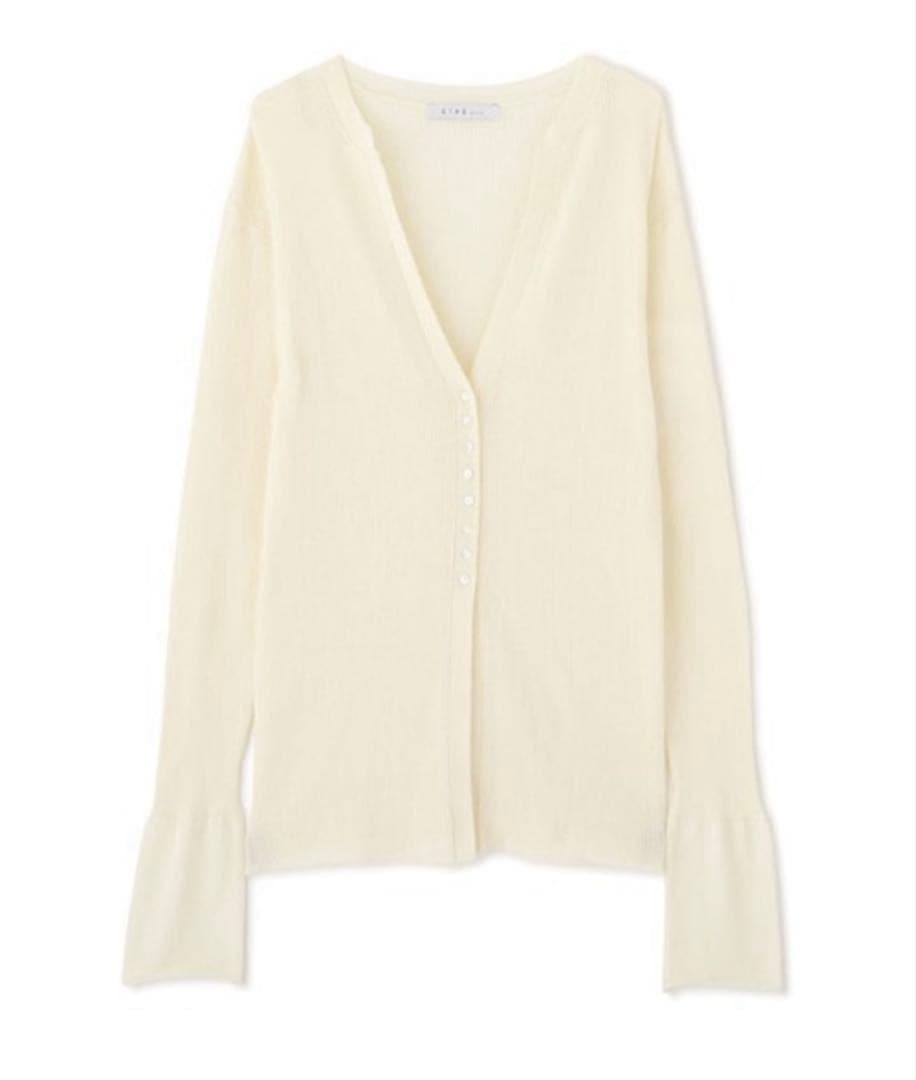 ETRE TOKYO シアーリブニットカーディガン