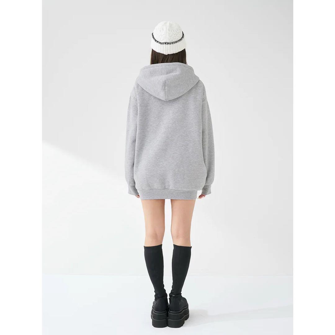 新品タグ付き ダーリッチ アップリケDDロゴパーカー ブラック フリー