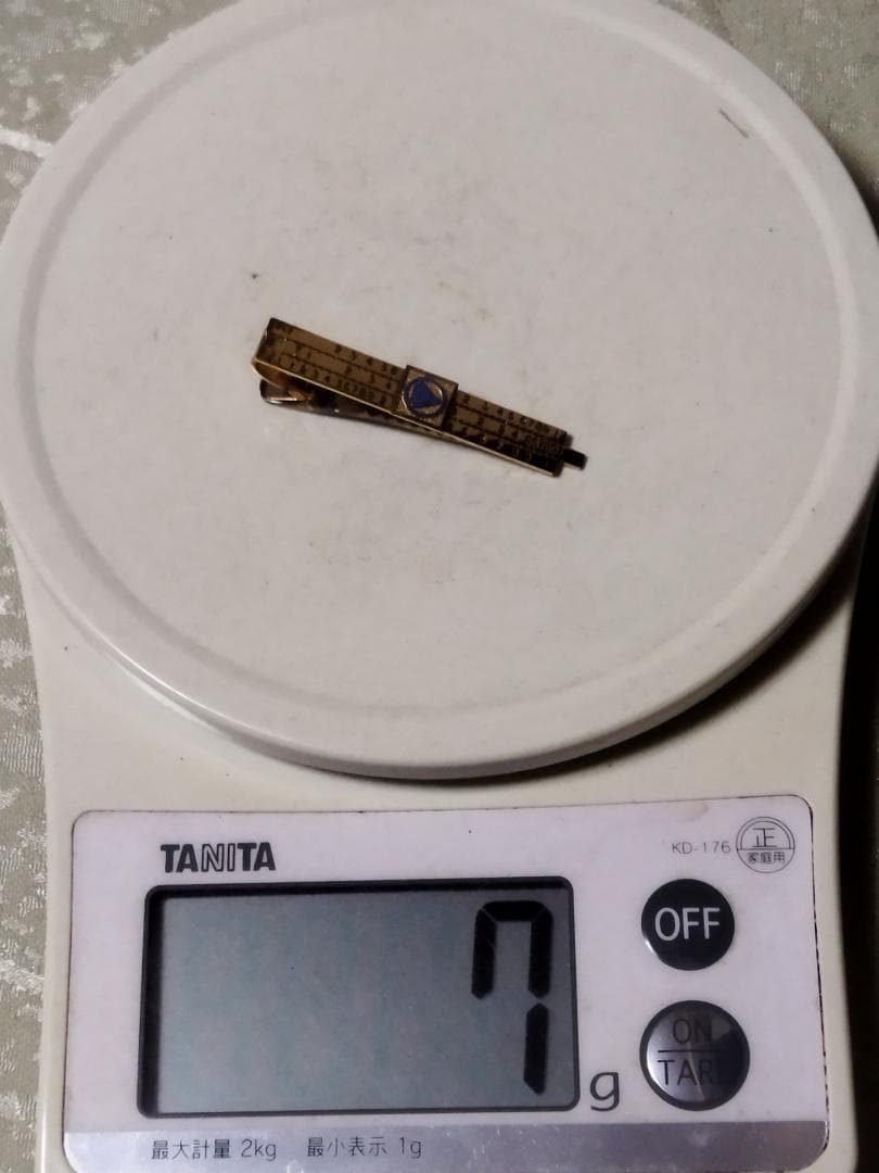 10K ネクタイピン　銀座WAKO SILVER　10K刻印　企業名　未使用