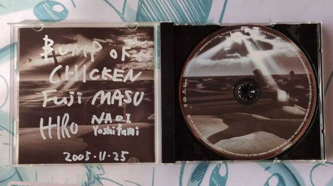 BUMP OF CHICKEN 藤原基央　増川弘明　直井由文升秀夫直筆サイン入り