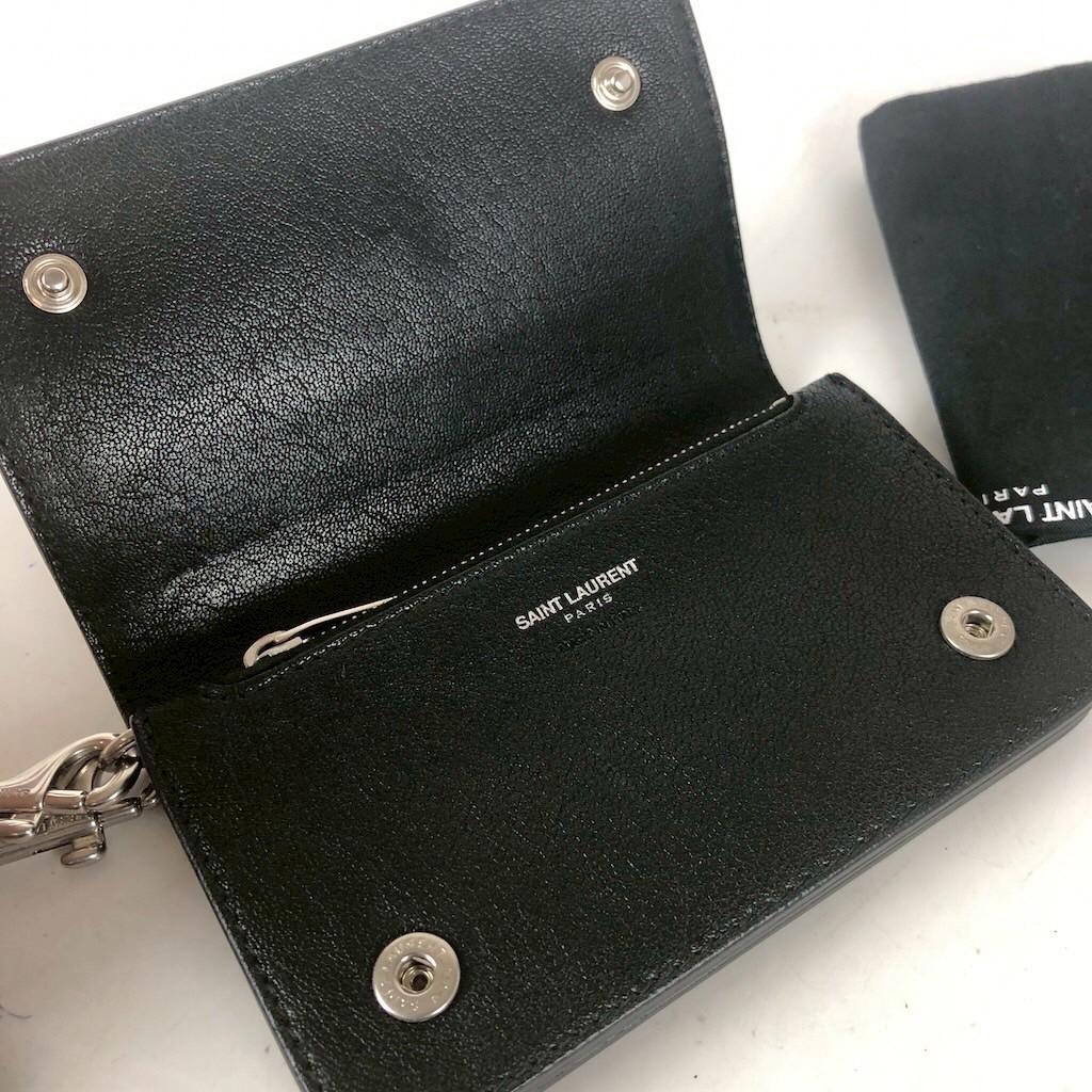 SAINT LAURENT PARIS スタースタッズ チェーンウォレット