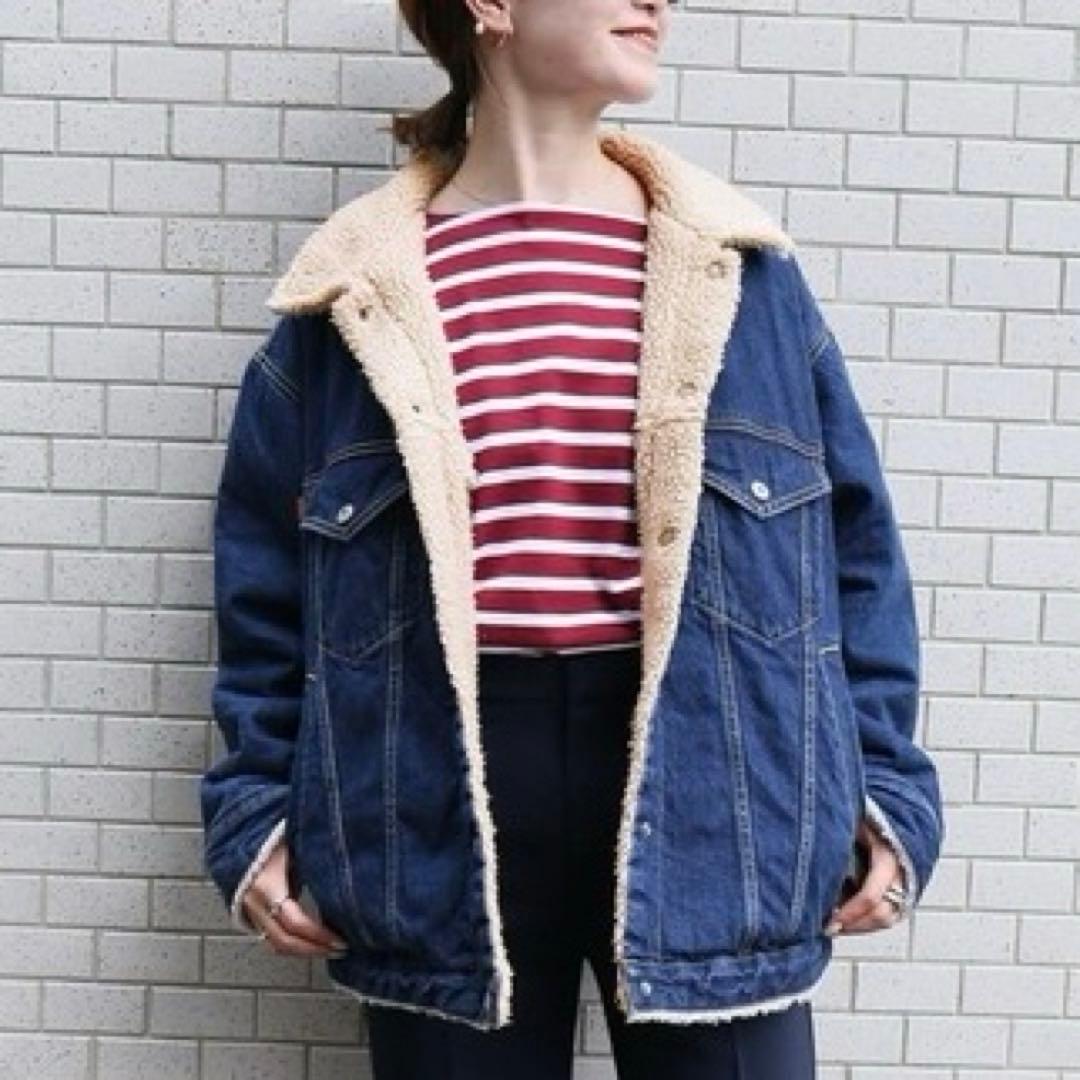 スピックアンドスパン【5 1/2】リバーシブル　ボアトラッカージャケット