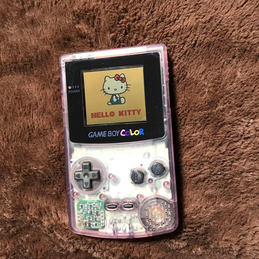 任天堂ゲームボーイカラーのクリアーパプルガラス製スクリーンレンズ 偏光板交換