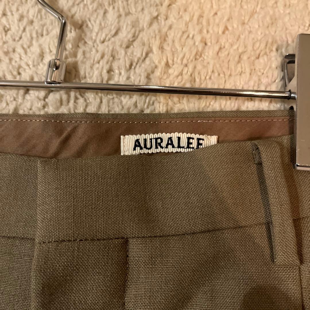 AURALEE BLUEFACED WOOL WIDE スラックス